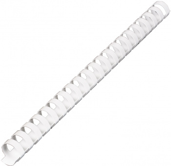 Пружины для переплета пластиковые Brauberg d=19мм 121-150лист A4 80г/м2 белый (100шт)  530925