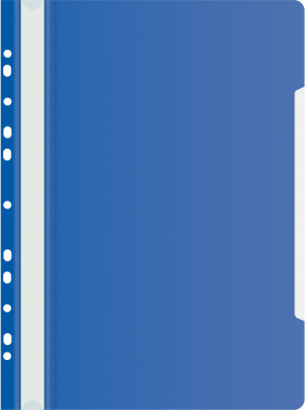 Папка-скоросшиватель Бюрократ PS-P20BLU A4 прозрач.верх.лист боков.перф. пластик синий 0.12/0.16