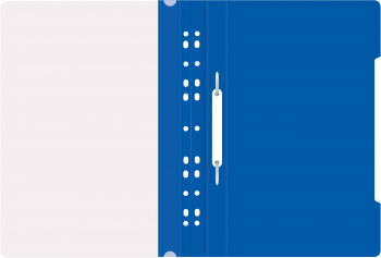 Папка-скоросшиватель Бюрократ PS-P20BLU A4 прозрач.верх.лист боков.перф. пластик синий 0.12/0.16