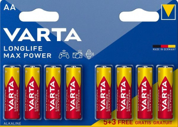 Батарея Varta LongLife Max Power Alkaline LR6 BL5+3