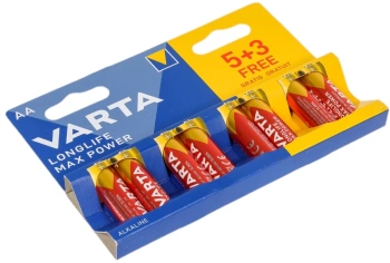 Батарея Varta LongLife Max Power Alkaline LR6 BL5+3