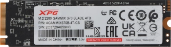 Накопитель SSD A-Data PCIe 4.0 x4 4TB AGAMMIXS70B-4T-CS