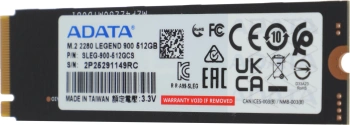 Накопитель SSD A-Data PCIe 4.0 x4 512GB SLEG-900-512GCS