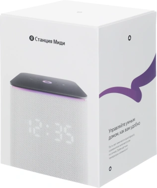 Умная колонка Yandex Станция Миди Алиса серый 24W 1.0 BT/Wi-Fi 10м (YNDX-00054GRY)