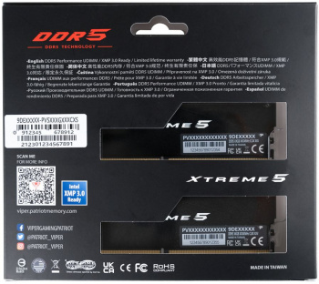 Память DDR5 2x16GB 7600MHz Patriot  PVX532G76C36K