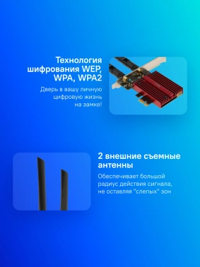 Сетевой адаптер Wi-Fi + Bluetooth Cudy WE3000S
