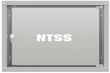 Шкаф коммутационный NTSS (NTSS-WL6U5535GS) настенный 6U 550x350мм пер.дв.стекл несъемн.бок.пан. 30кг серый 270мм 8.3кг 110град. 370мм IP20 укомплектованный