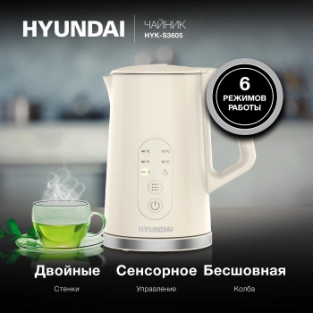 Чайник электрический Hyundai HYK-S3605