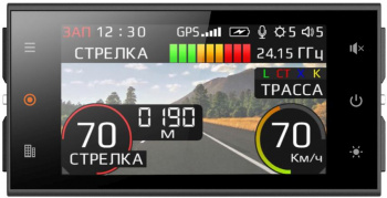 Видеорегистратор с радар-детектором Silverstone F1 Hybrid S-Bot Pro Wi-Fi GPS ГЛОНАСС черный