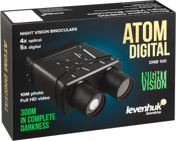 Бинокль Levenhuk 4-9x 24мм Atom Digital DNB100