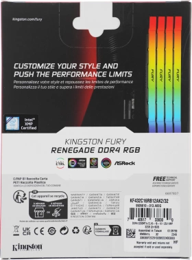 Память DDR4 2x16GB 3200MHz Kingston  KF432C16RB12AK2/32