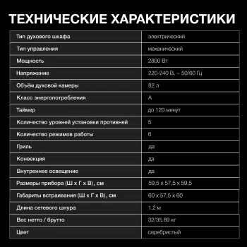 Духовой шкаф Электрический Hyundai HEO 6634 IX