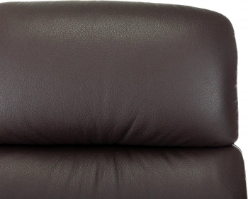 Кресло руководителя Бюрократ _Vega коричневый кожа с подголов. крестов. алюминий