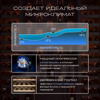 Винный шкаф Tesler CWC-283