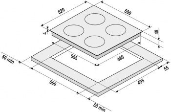 Варочная поверхность Krona 60 BL TK
