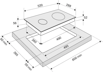 Индукционная варочная поверхность Krona Erde 30 BL 2BFTS