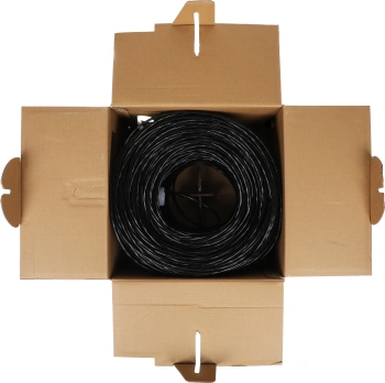 Кабель информационный Lanmaster TWT-5EFTP-XS-OUT кат.5E FTP 4 пары 24AWG PE внешний 305м черный