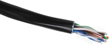 Кабель информационный Lanmaster TWT-5EFTP-XS-OUT кат.5E FTP 4 пары 24AWG PE внешний 305м черный