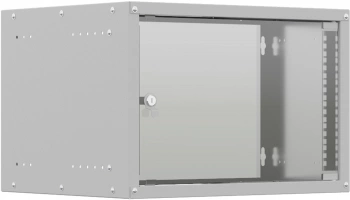 Шкаф коммутационный NTSS Lime (NTSS-WL6U5545GS) настенный 6U 550x450мм пер.дв.стекл несъемн.бок.пан. 30кг серый 370мм 9.6кг 110град. 370мм IP20 укомплектованный