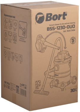 Строительный пылесос Bort BSS-1230-Duo