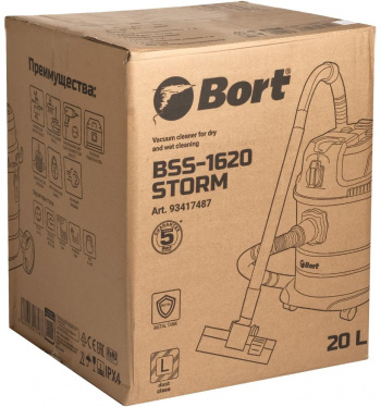Строительный пылесос Bort BSS-1620-Storm