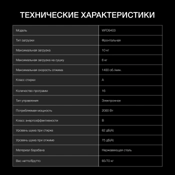 Стиральная машина Hyundai WFD9403