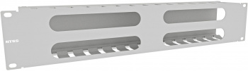 Кабельный органайзер горизонтальный NTSS NTSS-HORGС-2U-(72) односторонний кольца 2U шир.:19