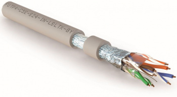 Кабель информационный Hyperline FUTP4-C5E-S24-IN-LSLTX-GY-305 кат.5E FTP 4 пары 24AWG нг(А)-LS внутренний 305м серый