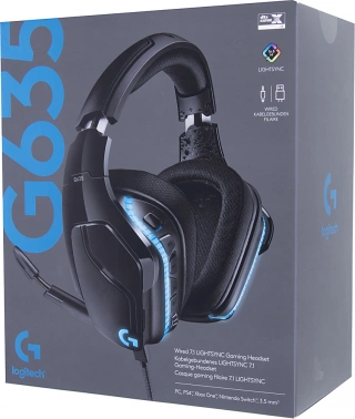 Наушники с микрофоном Logitech G635 Lightsync
