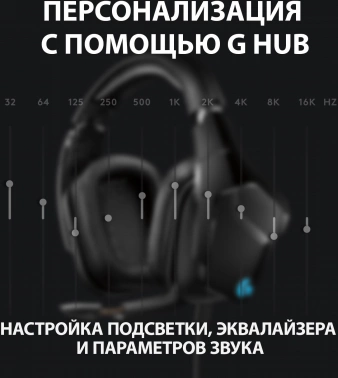 Наушники с микрофоном Logitech G635 Lightsync