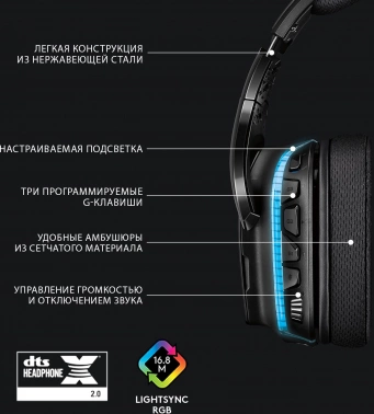 Наушники с микрофоном Logitech G635 Lightsync