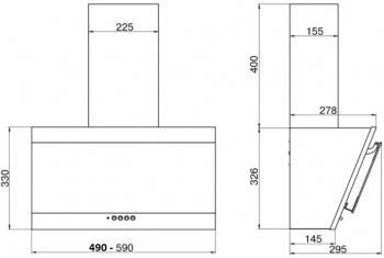 Вытяжка каминная Elikor Титан 50П-430-К3Д