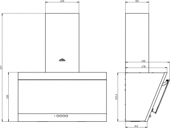 Вытяжка каминная Elikor Титан 50П-430-К3Д