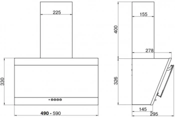 Вытяжка каминная Elikor Титан 50П-430-К3Д