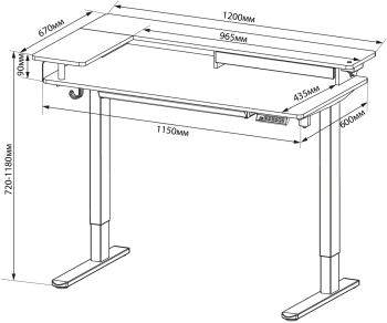 Стол для компьютера Cactus  CS-EDL-DWT