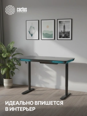 Стол для компьютера Cactus  CS-EGD-BK-LED