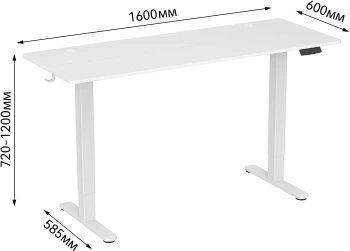 Стол для компьютера Cactus  CS-EDL-WWT