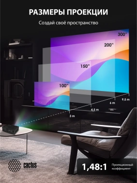 Проектор Cactus CS-S1.B