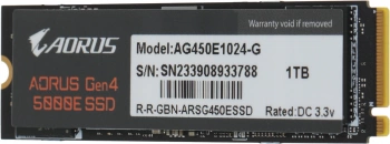 Накопитель SSD Gigabyte PCIe 4.0 x4 1TB AG450E1024-G