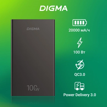 Мобильный аккумулятор Digma  DGPD100WA