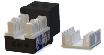 Модуль Hyperline KJ9-8P8C-C6-90-BK