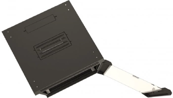 Шкаф коммутационный Hyperline (TWB-1566-GP-RAL9004) настенный 15U 600x600мм пер.дв (мех.повреждение)