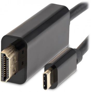 Кабель-переходник аудио-видео Buro USB Type-C (m)/HDMI (m) 1.5м. черный (BU-TYPEC-HDMI-1.5M)