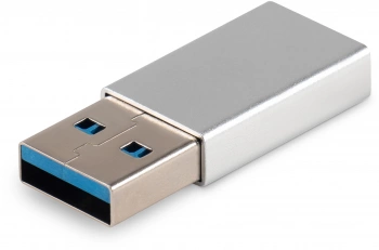 Адаптер Buro ver2.0 USB A(m) USB Type-C (f) (BU-USB2-AM-CF) серебристый