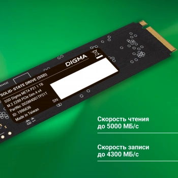 Накопитель SSD Digma PCIe 4.0 x4 1TB DGSM4001TP21T