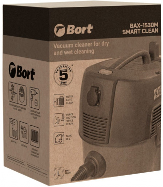 Строительный пылесос Bort BAX-1530M-Smart Clean