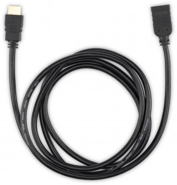 Кабель-удлинитель аудио-видео Buro HDMI (m)/HDMI (f) 2м. позолоч.конт. черный (BU-HDMI2.0-EXTND-2M)