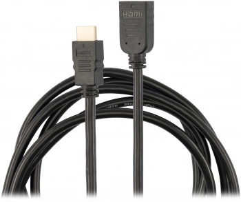 Кабель-удлинитель аудио-видео Buro HDMI (m)/HDMI (f) 2м. позолоч.конт. черный (BU-HDMI2.0-EXTND-2M)