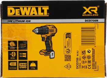 Дрель-шуруповерт DeWalt DCD708N-XJ Без АКБ и ЗУ
