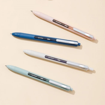 Ручка гелев. автоматическая Deli Linfini EG86-BL